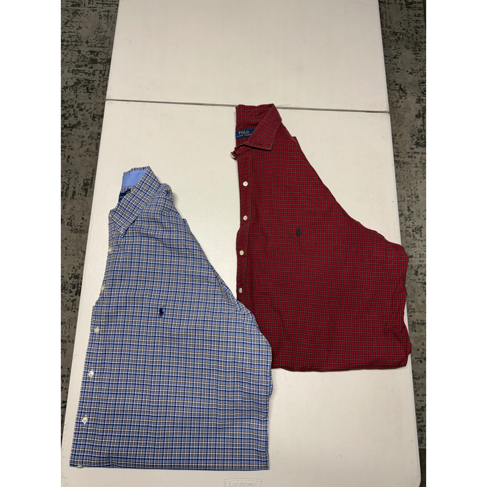 POLO RALPH LAUREN 100% COTTON STRETCH MENS BUTTON DOWN DRESS SHIRTS SIZE 3XLT